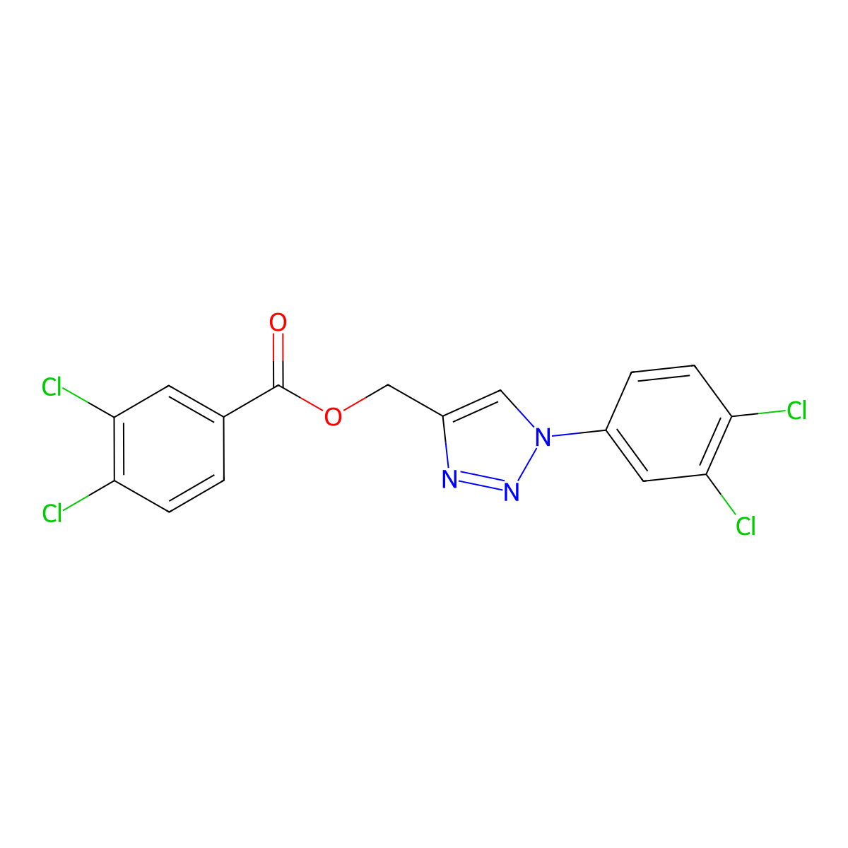 [1-(3,4-Dichlorophenyl)triazol-4-yl]methyl 3,4-dichlorobenzoate molecular structure, CAS 338756-77-7