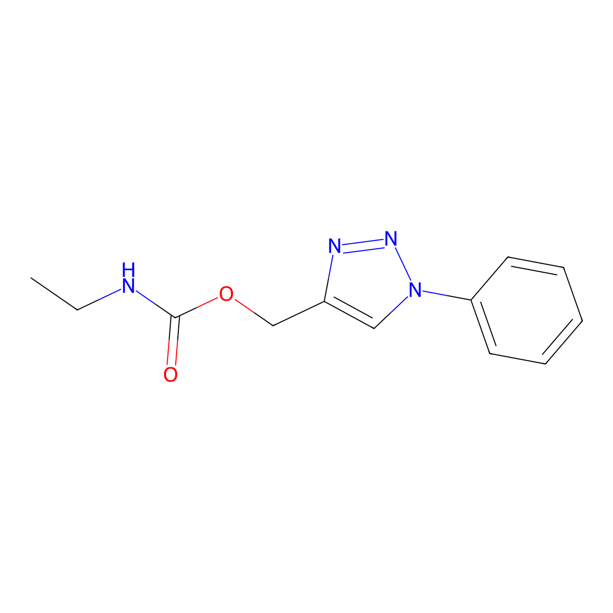 (1-phenyl-1H-1,2,3-triazol-4-yl)methyl N-ethylcarbamate molecular structure, CAS 338757-06-5