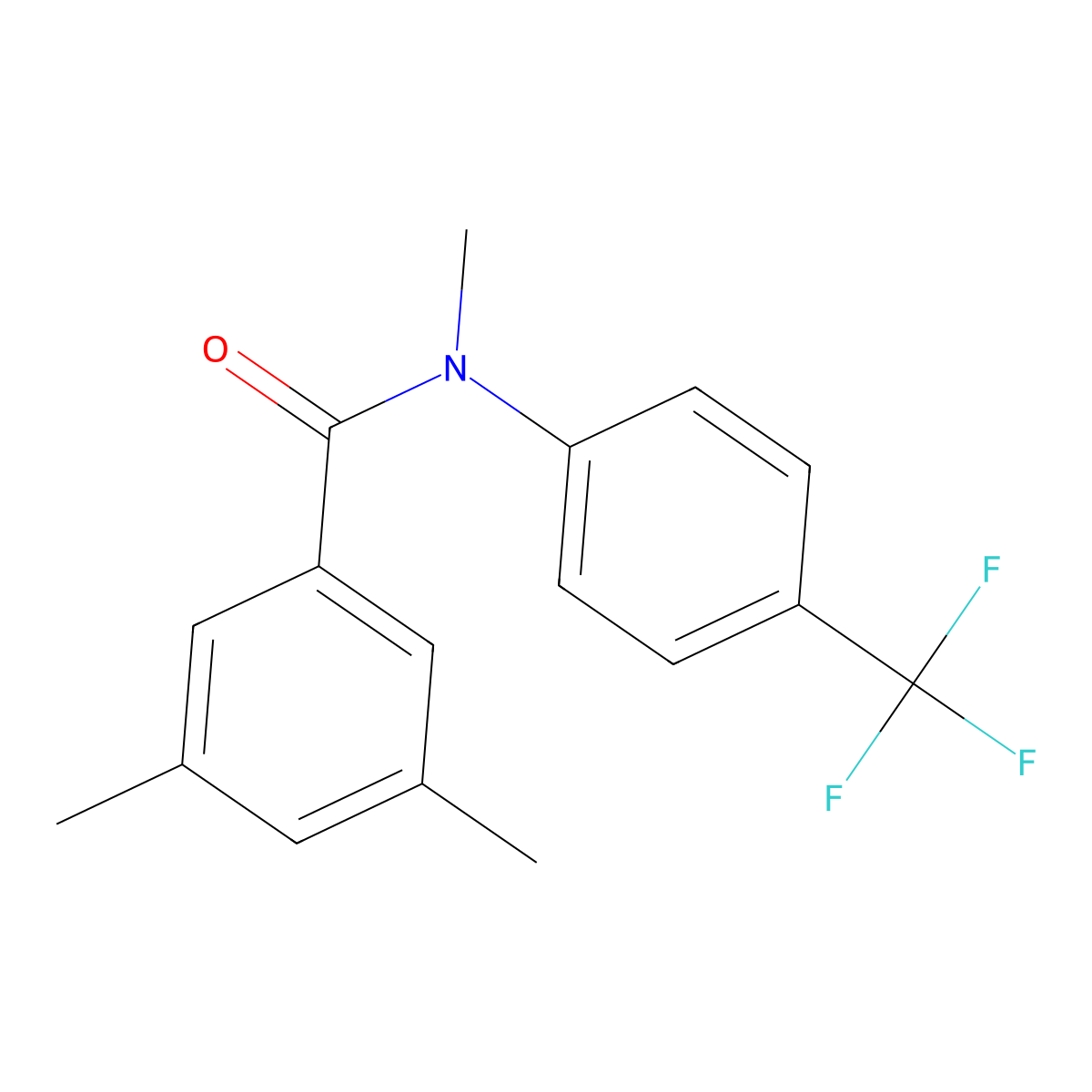 N,3,5-trimethyl-N-[4-(trifluoromethyl)phenyl]benzamide molecular structure, CAS 338757-12-3