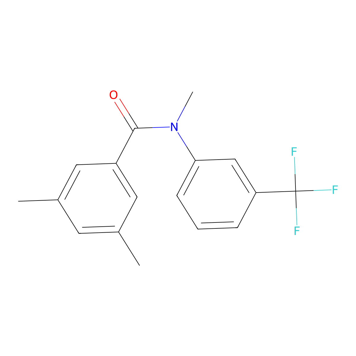 N,3,5-trimethyl-N-[3-(trifluoromethyl)phenyl]benzamide molecular structure, CAS 338757-15-6