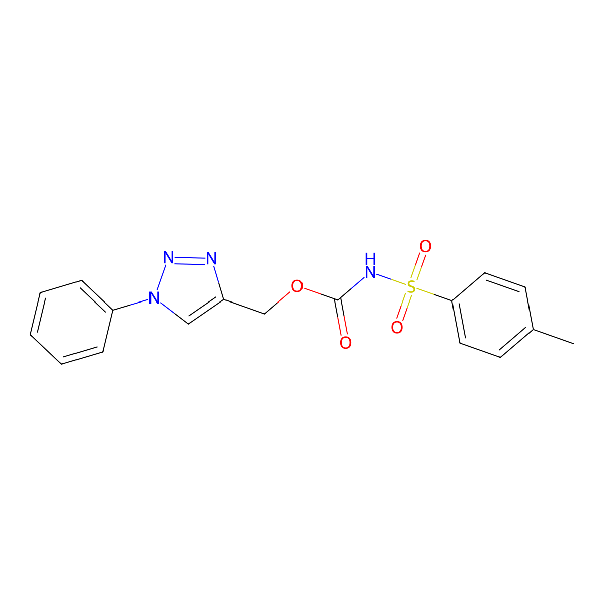 (1-phenyl-1H-1,2,3-triazol-4-yl)methyl N-[(4-methylphenyl)sulfonyl]carbamate molecular structure, CAS 338757-24-7