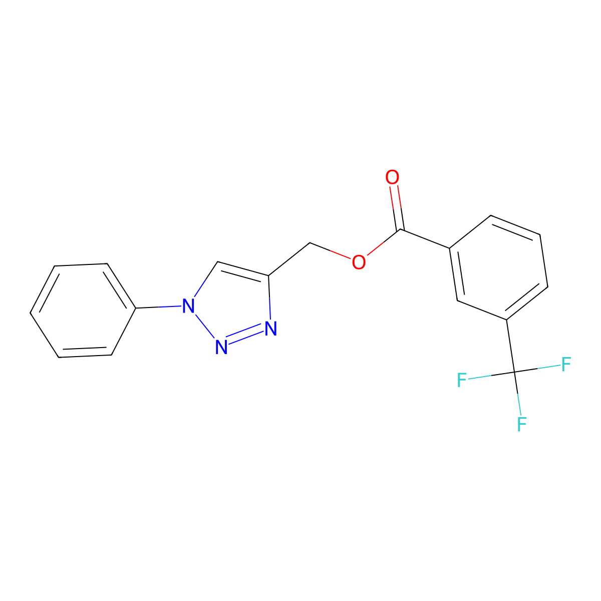 (1-phenyl-1H-1,2,3-triazol-4-yl)methyl 3-(trifluoromethyl)benzenecarboxylate molecular structure, CAS 338757-36-1