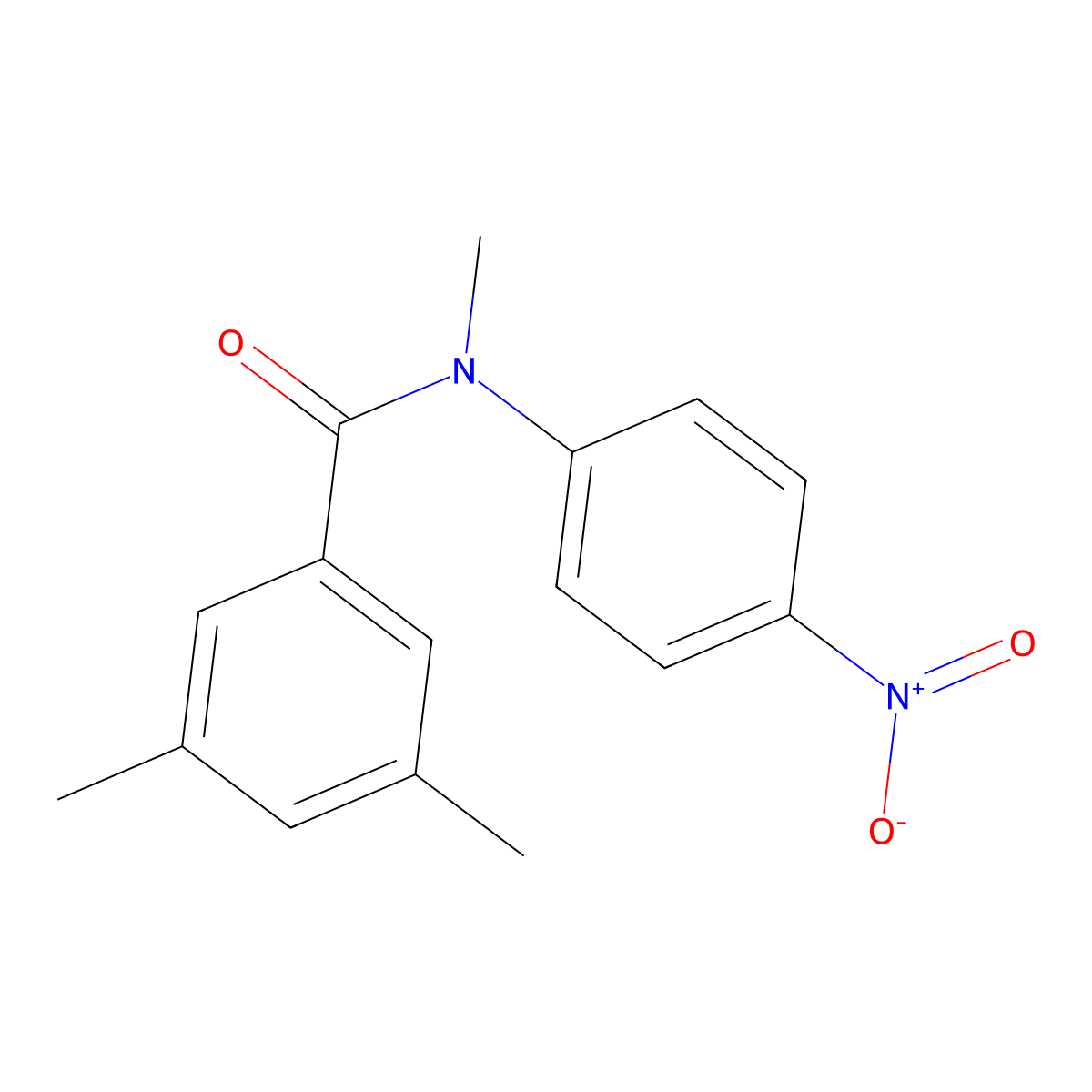 N,3,5-trimethyl-N-(4-nitrophenyl)benzamide molecular structure, CAS 338757-42-9