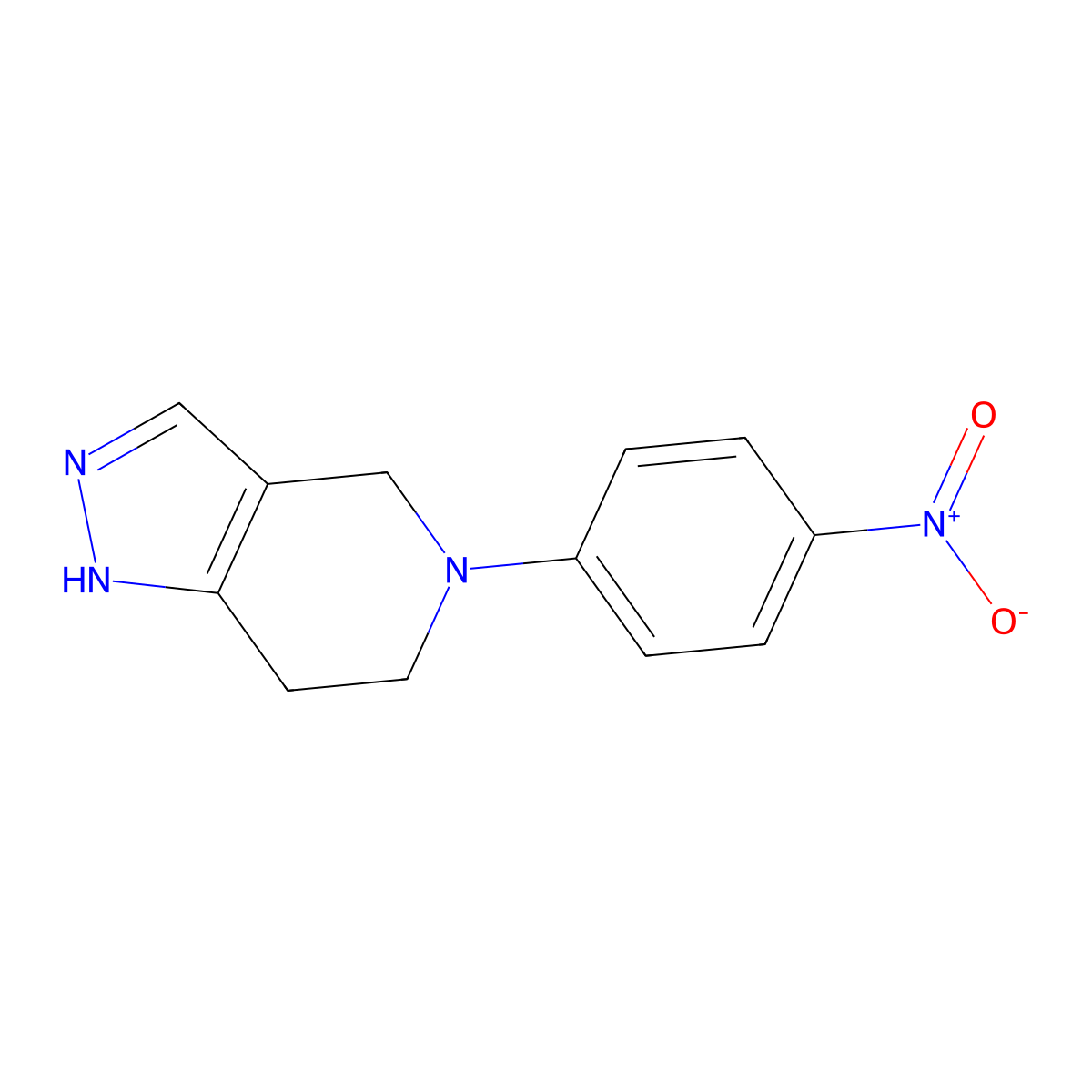 5-(4-nitrophenyl)-4,5,6,7-tetrahydro-2H-pyrazolo[4,3-c]pyridine molecular structure, CAS 338758-04-6