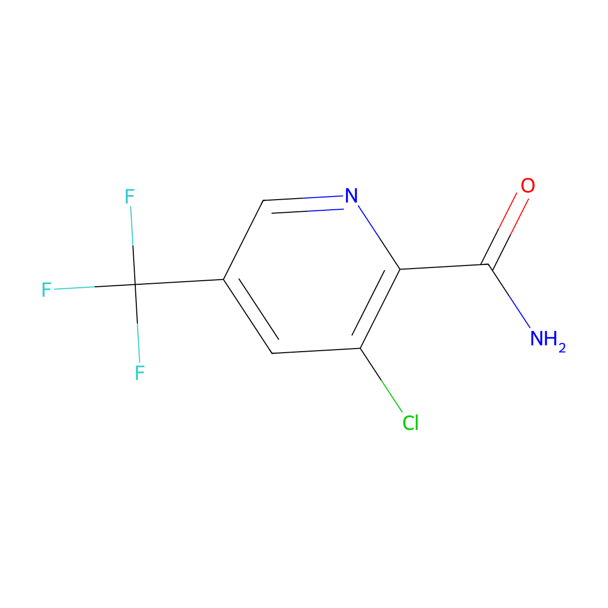 3-Chloro-5-(trifluoromethyl)picolinamide molecular structure, CAS 338758-69-3