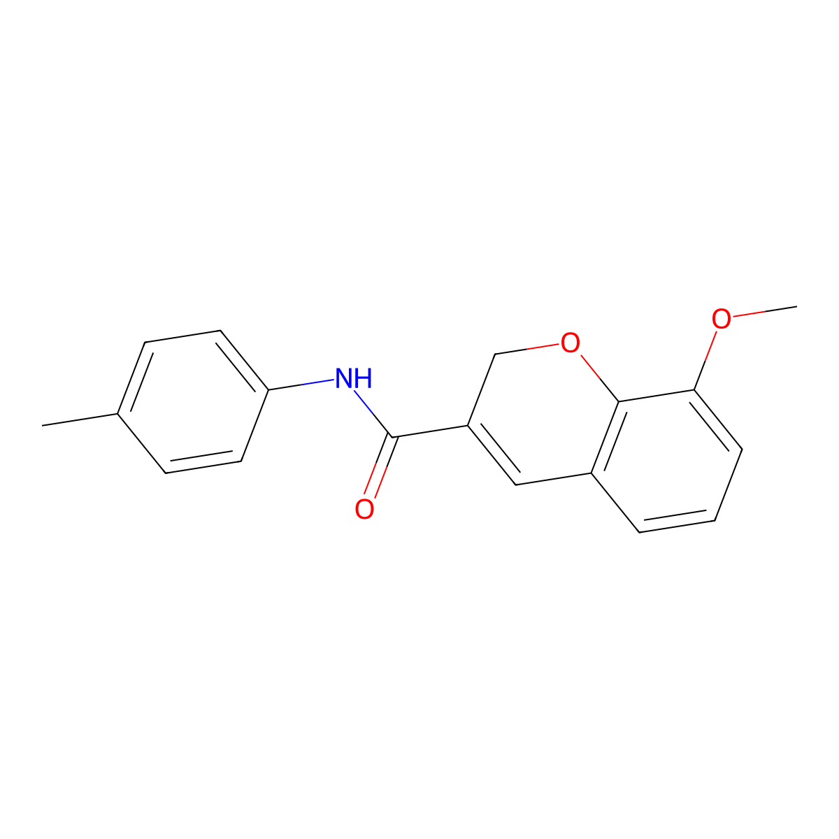 8-methoxy-N-(4-methylphenyl)-2H-chromene-3-carboxamide molecular structure, CAS 338759-79-8