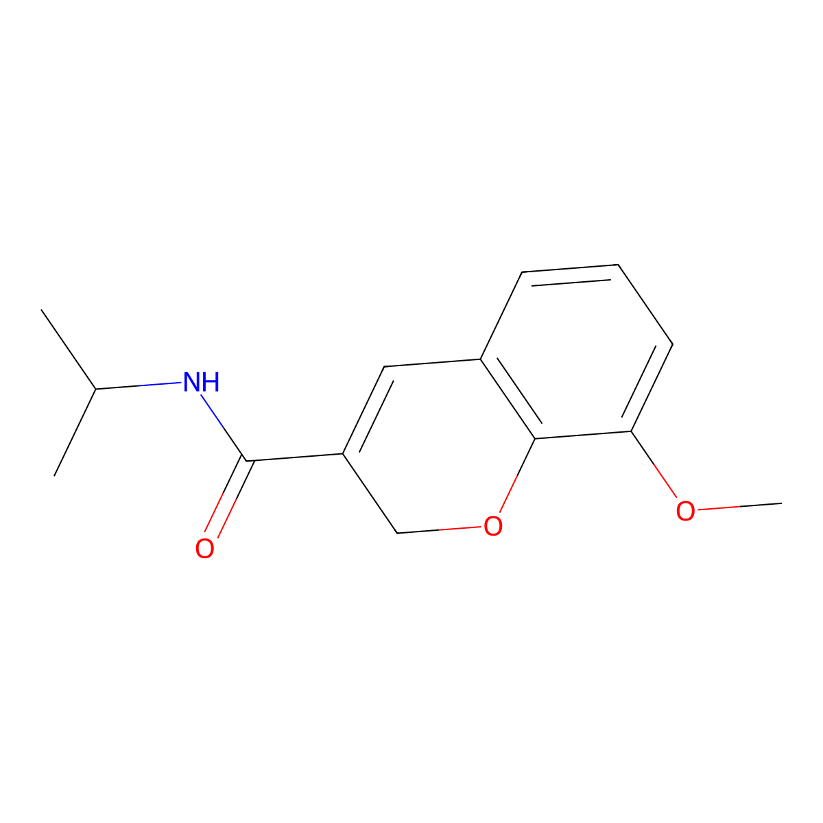 N-isopropyl-8-methoxy-2H-chromene-3-carboxamide molecular structure, CAS 338760-27-3