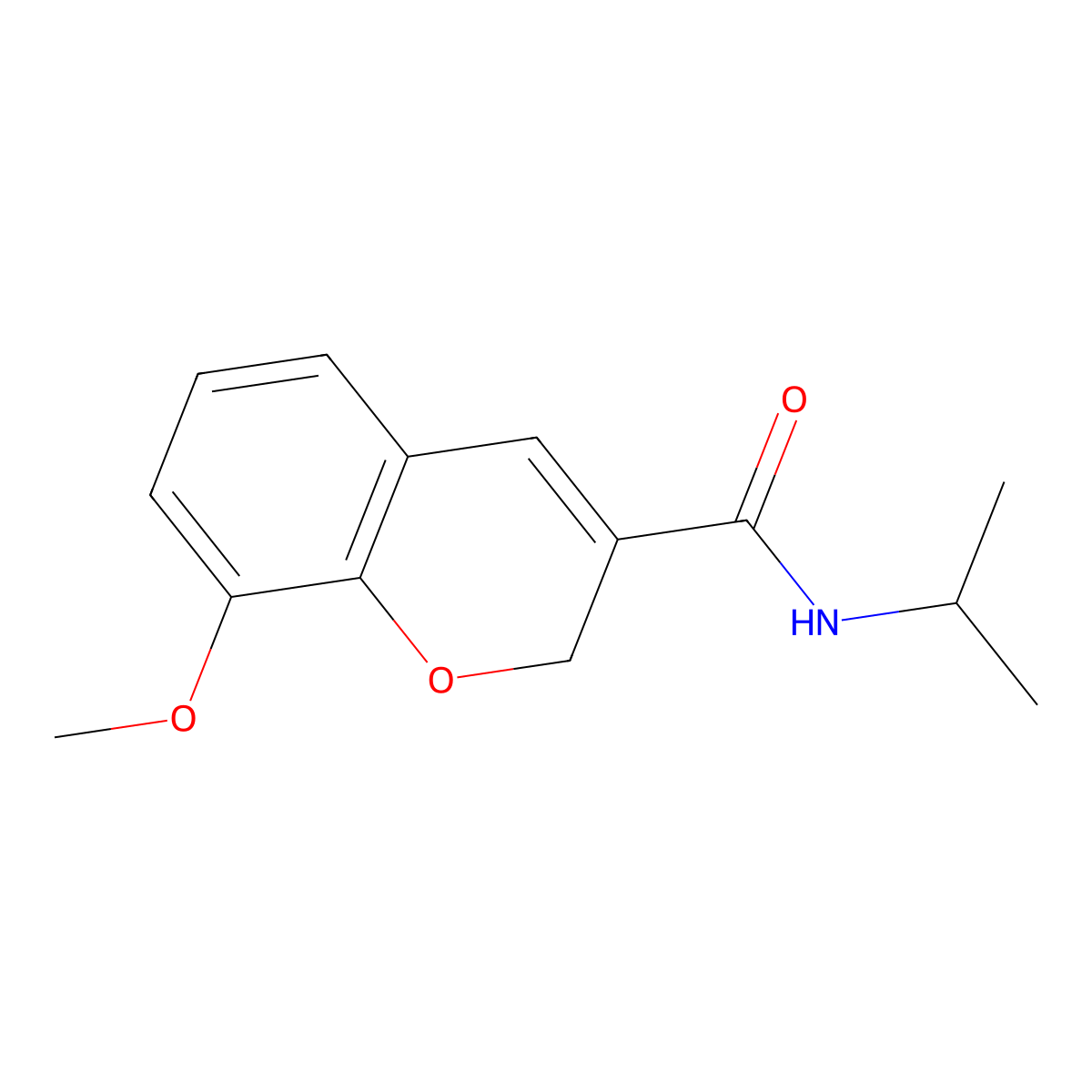 N-isopropyl-8-methoxy-2H-chromene-3-carboxamide molecular structure, CAS 338760-27-3