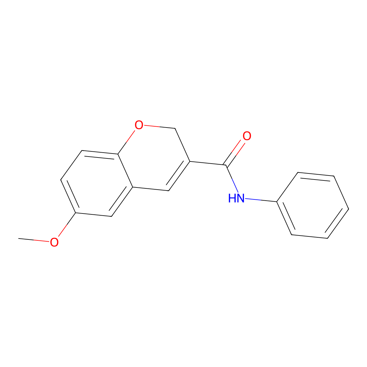 6-methoxy-N-phenyl-2H-chromene-3-carboxamide molecular structure, CAS 338760-37-5