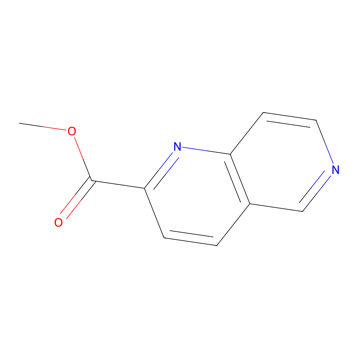 Methyl 1,6-naphthyridine-2-carboxylate molecular structure, CAS 338760-63-7