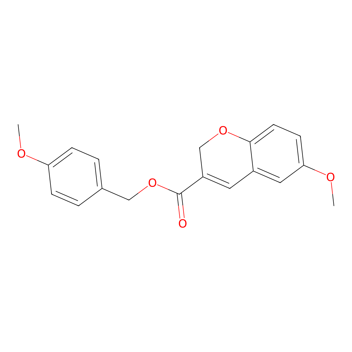 4-methoxybenzyl 6-methoxy-2H-chromene-3-carboxylate molecular structure, CAS 338760-84-2