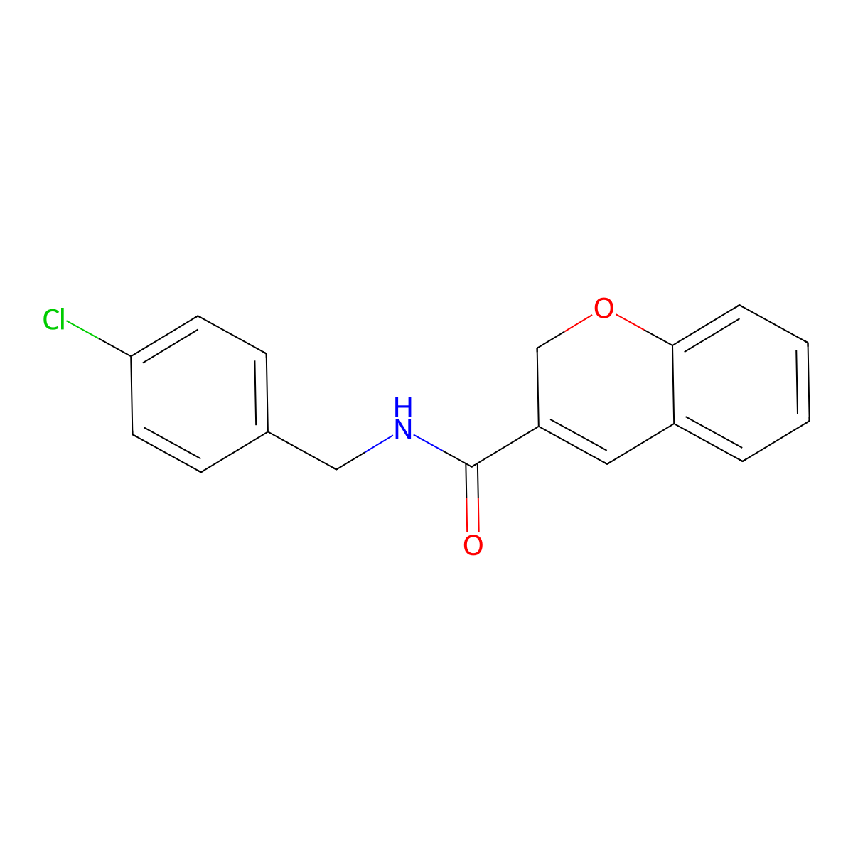 N-(4-chlorobenzyl)-2H-chromene-3-carboxamide molecular structure, CAS 338760-92-2