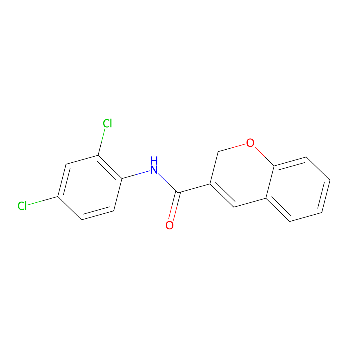 N-(2,4-dichlorophenyl)-2H-chromene-3-carboxamide molecular structure, CAS 338760-94-4