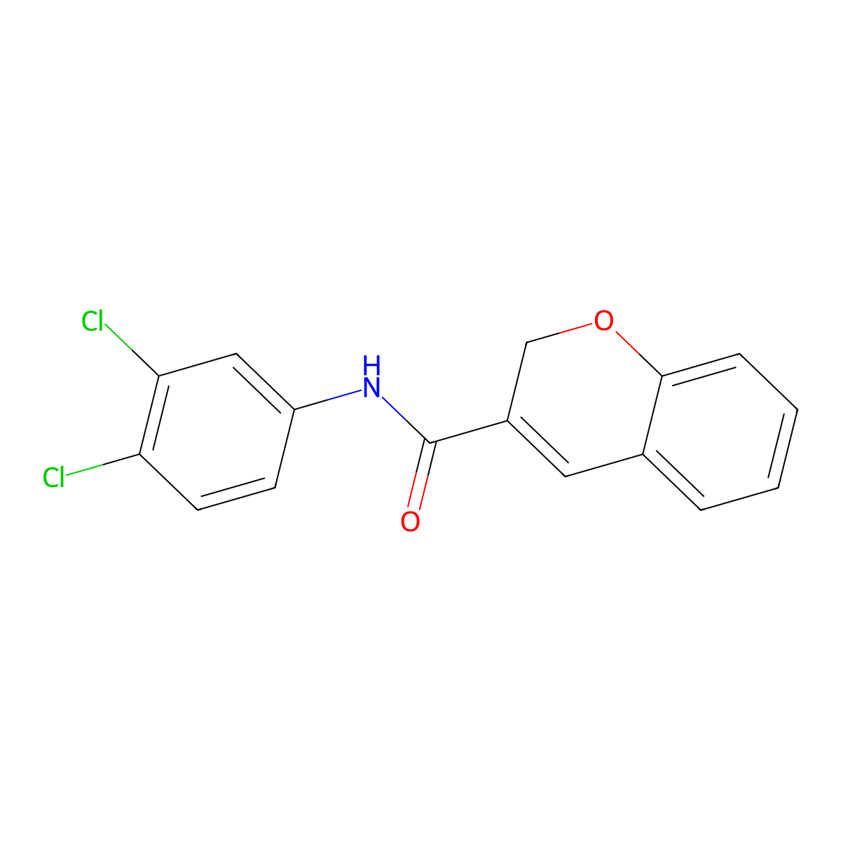 N-(3,4-dichlorophenyl)-2H-chromene-3-carboxamide molecular structure, CAS 338761-00-5