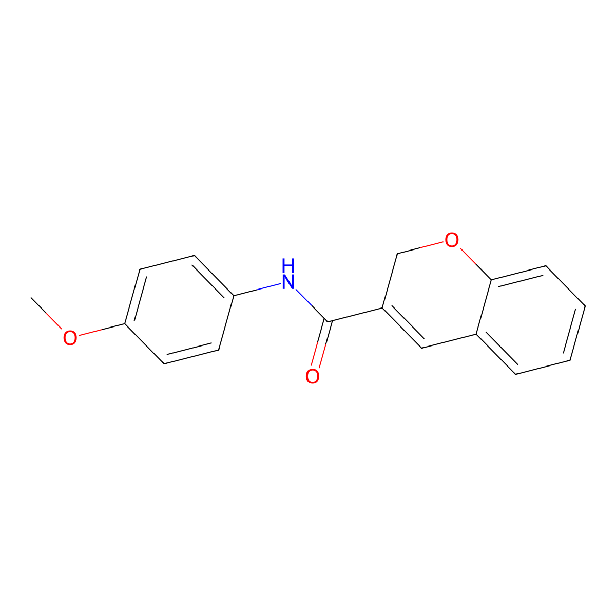 N-(4-methoxyphenyl)-2H-chromene-3-carboxamide molecular structure, CAS 338761-04-9