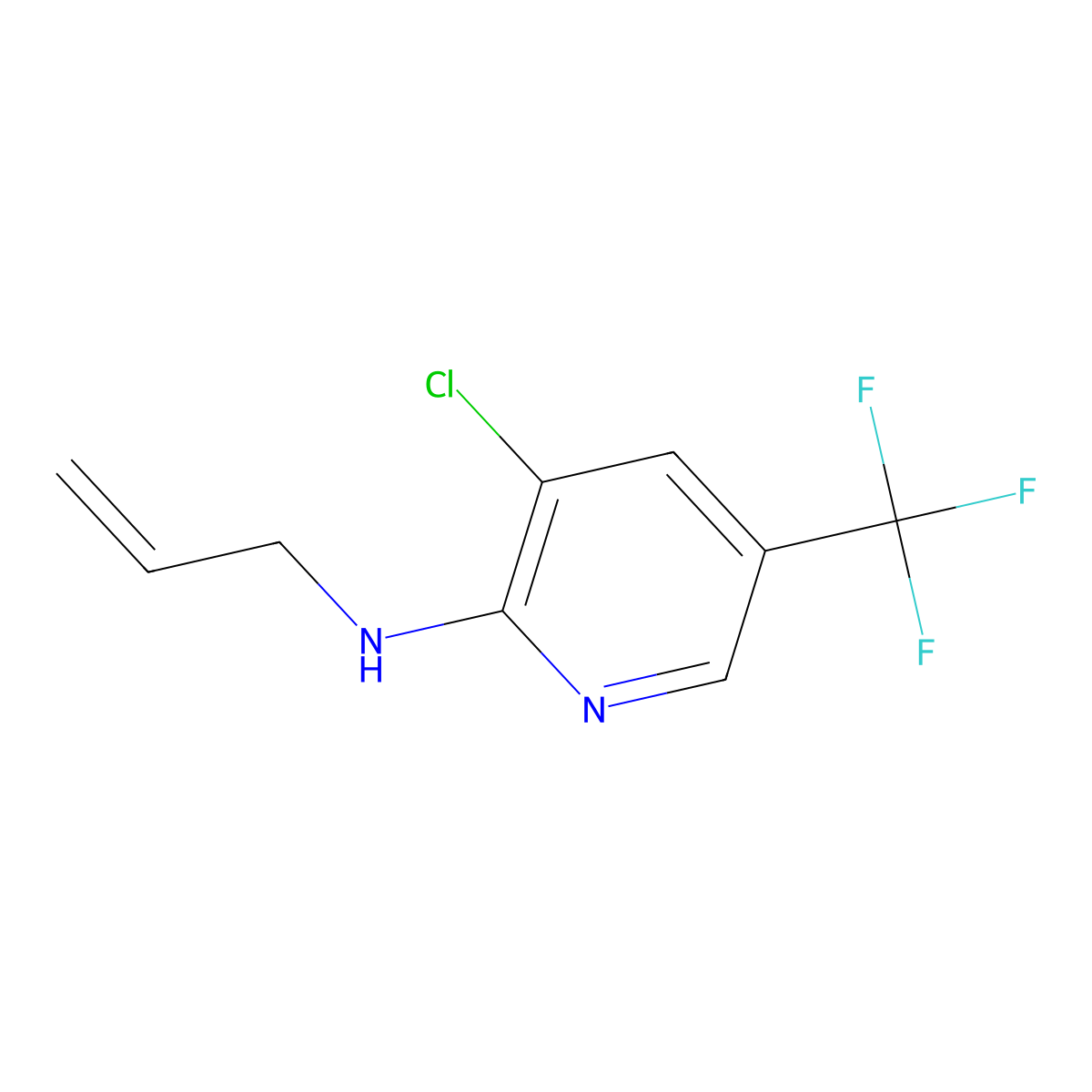 N-Allyl-3-chloro-5-(trifluoromethyl)-2-pyridinamine molecular structure, CAS 338761-50-5