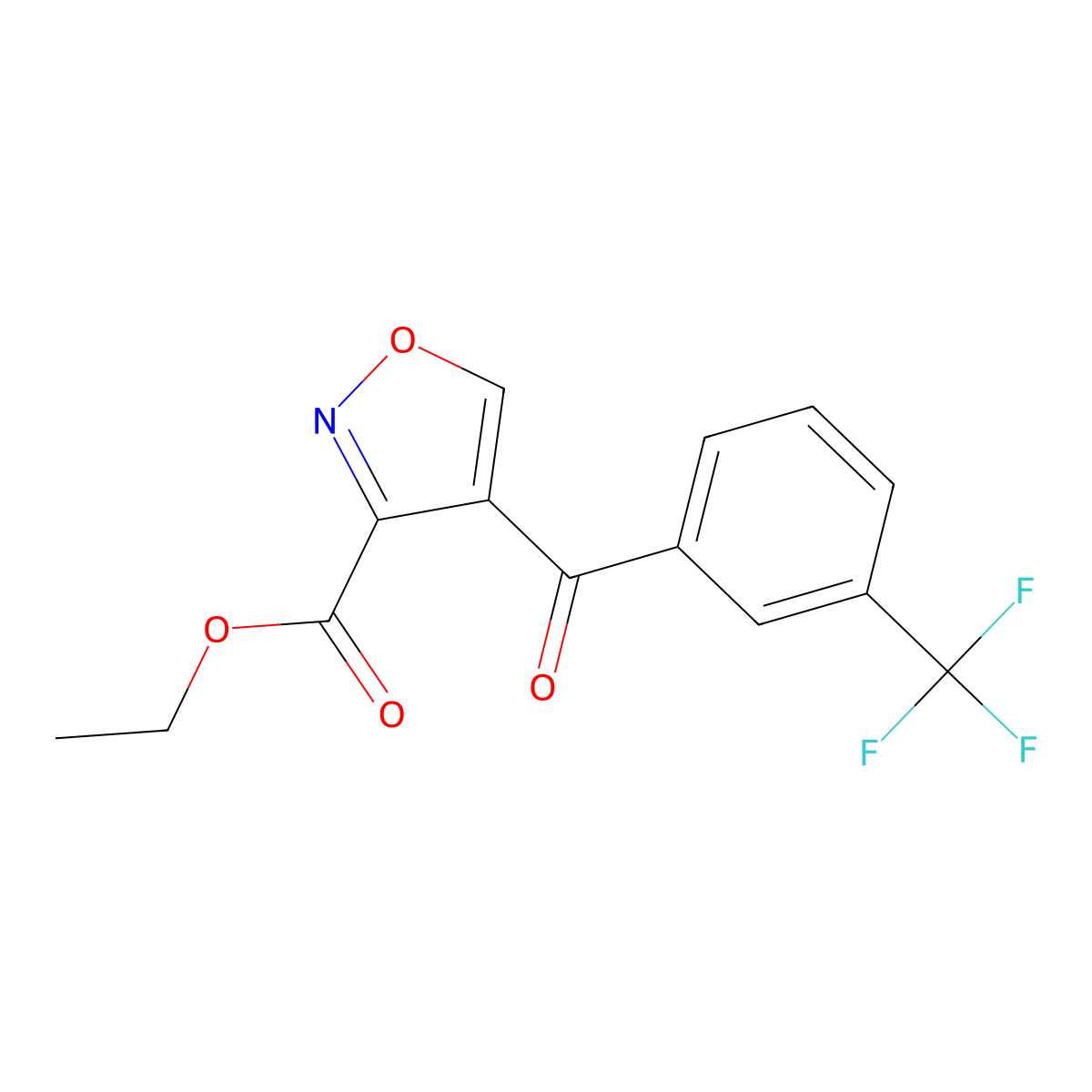 Ethyl 4-[3-(trifluoromethyl)benzoyl]-1,2-oxazole-3-carboxylate molecular structure, CAS 338761-66-3