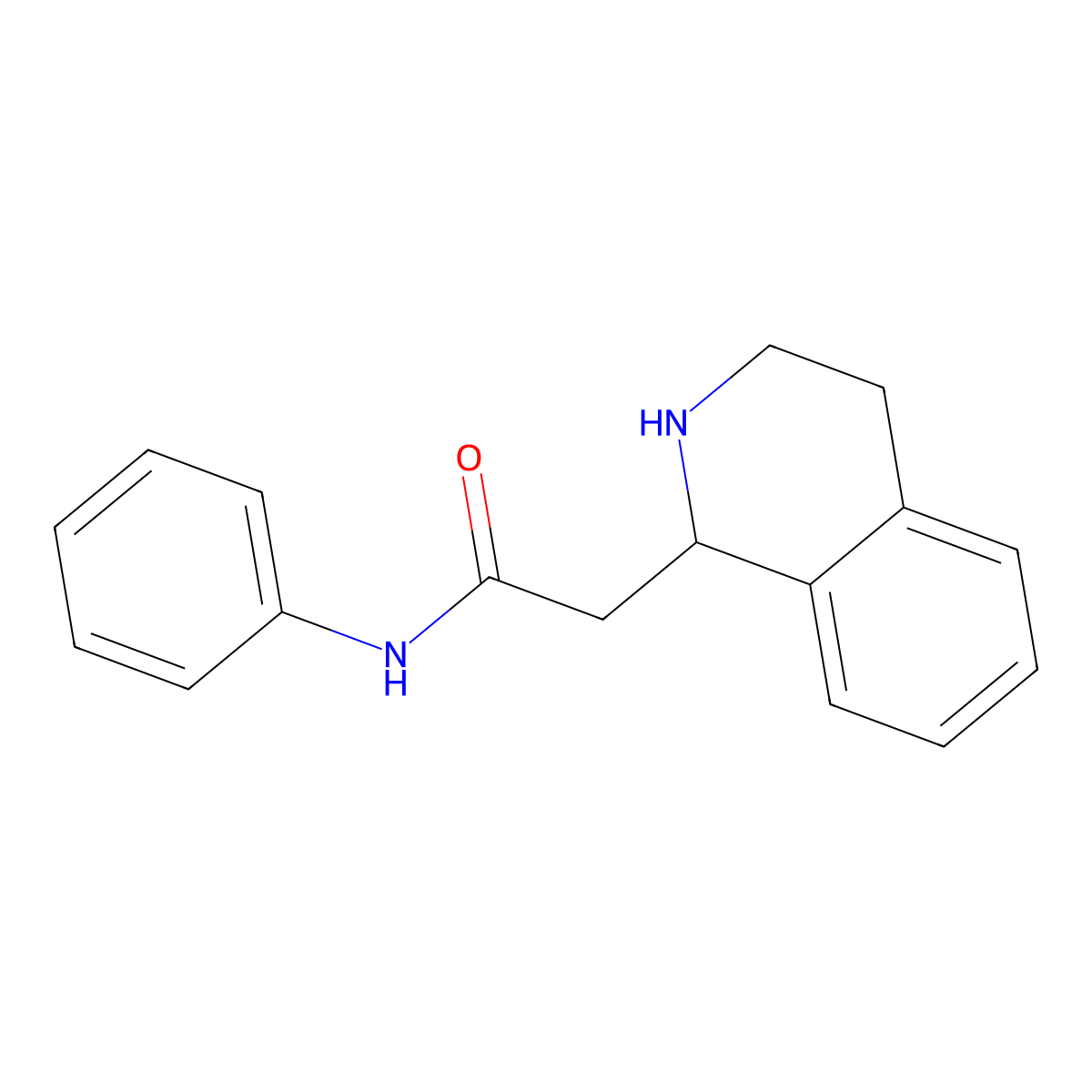 N-phenyl-2-(1,2,3,4-tetrahydroisoquinolin-1-yl)acetamide molecular structure, CAS 338761-98-1