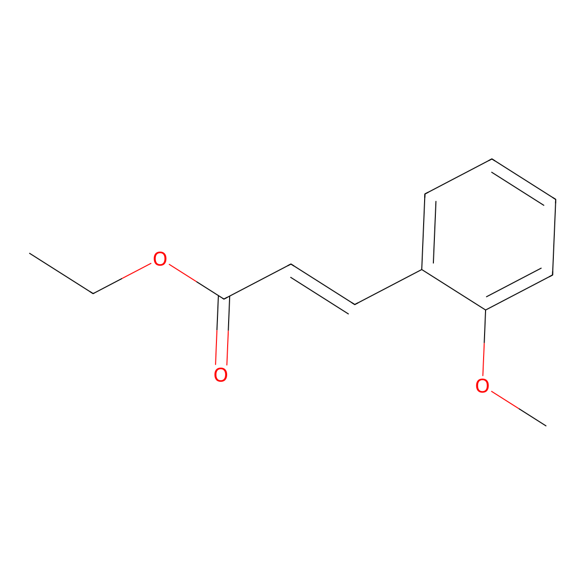 Ethyl (E)-o-methoxycinnamate molecular structure, CAS 33877-05-3