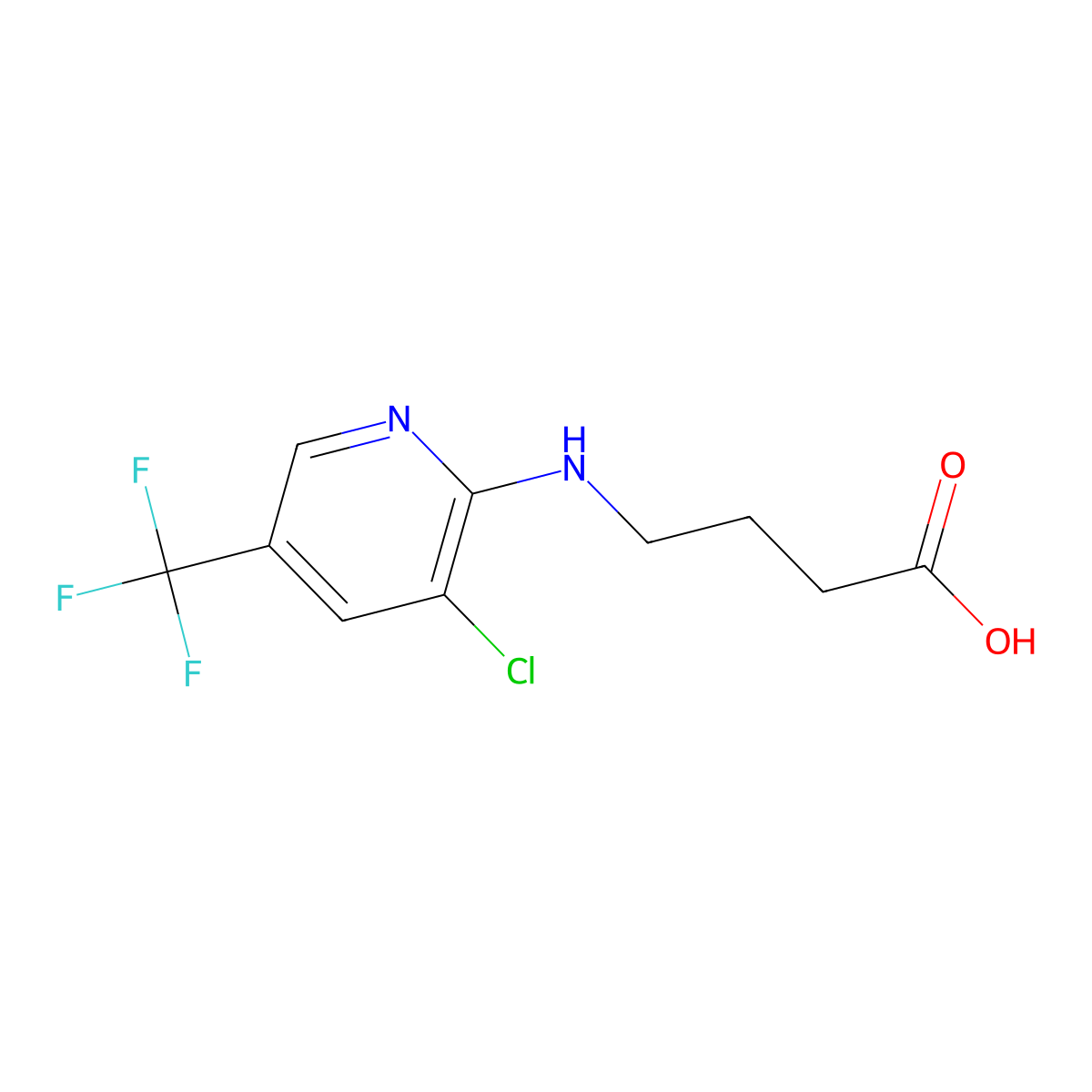 4-{[3-Chloro-5-(trifluoromethyl)-2-pyridinyl]-amino}butanoic acid molecular structure, CAS 338770-18-6