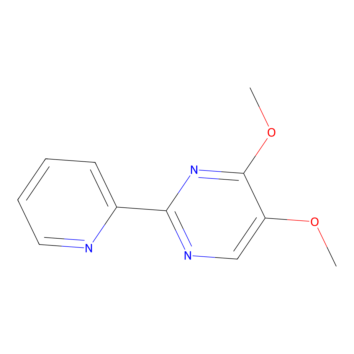 4-Methoxy-2-(2-pyridinyl)-5-pyrimidinyl methyl ether molecular structure, CAS 338771-17-8