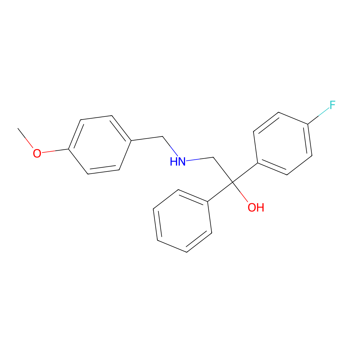 1-(4-Fluorophenyl)-2-[(4-methoxybenzyl)amino]-1-phenyl-1-ethanol molecular structure, CAS 338771-49-6