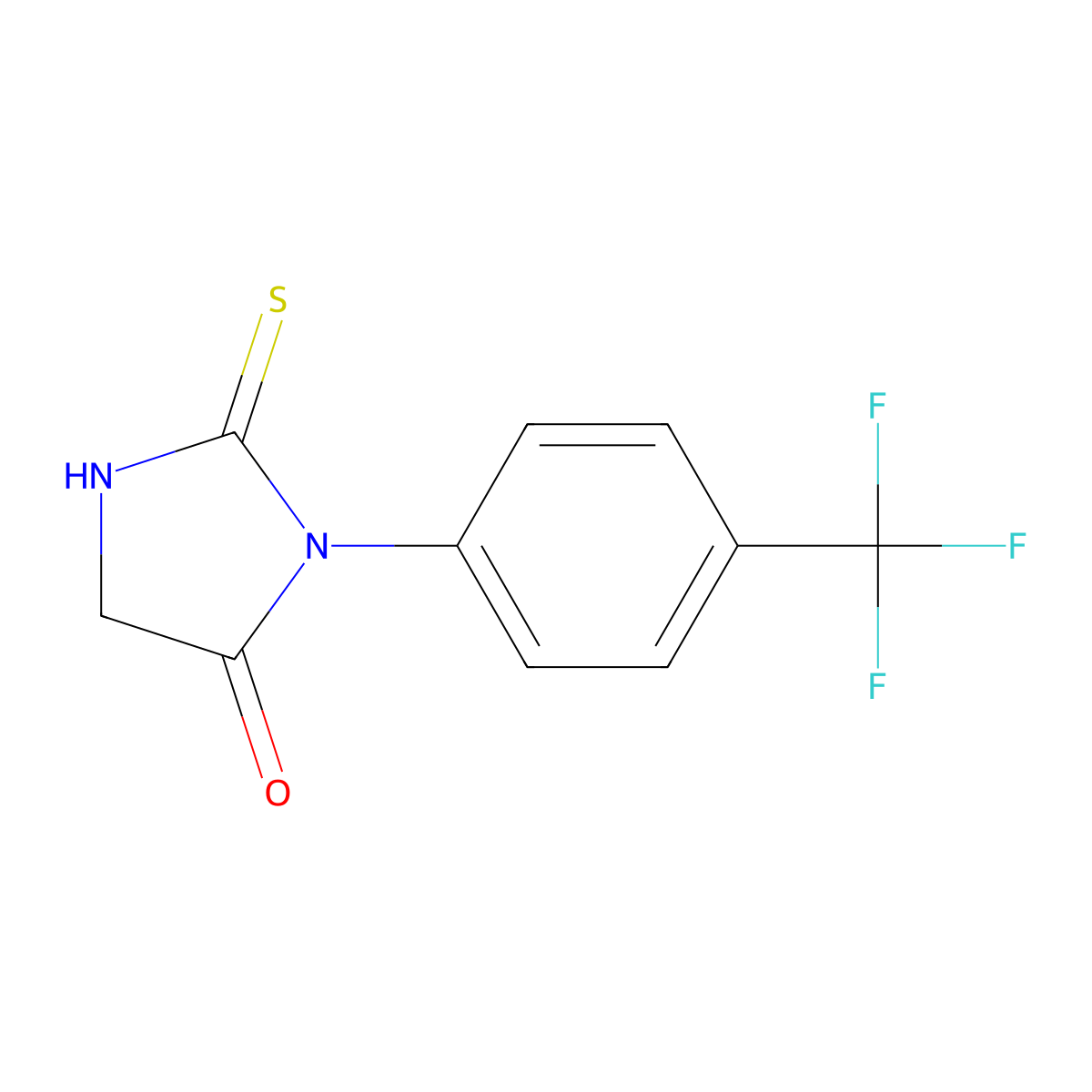 2-Sulfanylidene-3-[4-(trifluoromethyl)phenyl]imidazolidin-4-one molecular structure, CAS 338773-10-7
