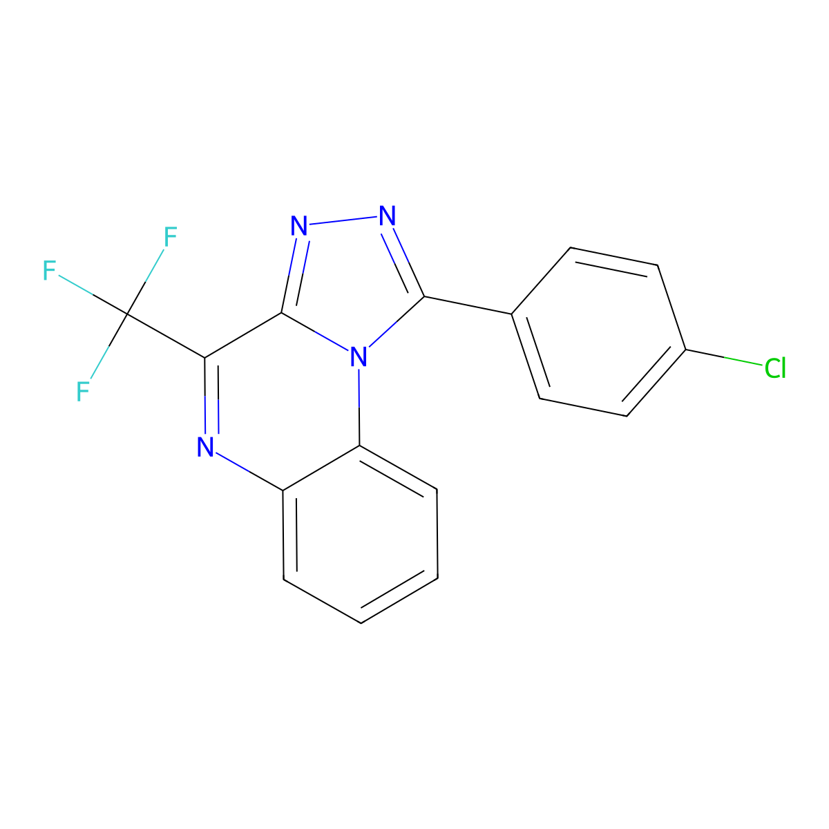 1-(4-Chlorophenyl)-4-(trifluoromethyl)-[1,2,4]triazolo[4,3-a]quinoxaline molecular structure, CAS 338773-13-0