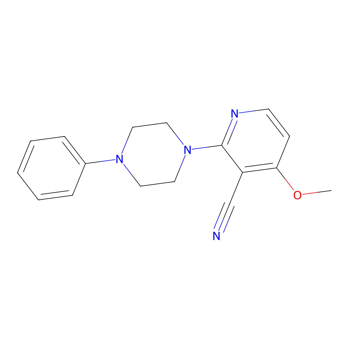 4-Methoxy-2-(4-phenylpiperazin-1-yl)pyridine-3-carbonitrile molecular structure, CAS 338773-33-4