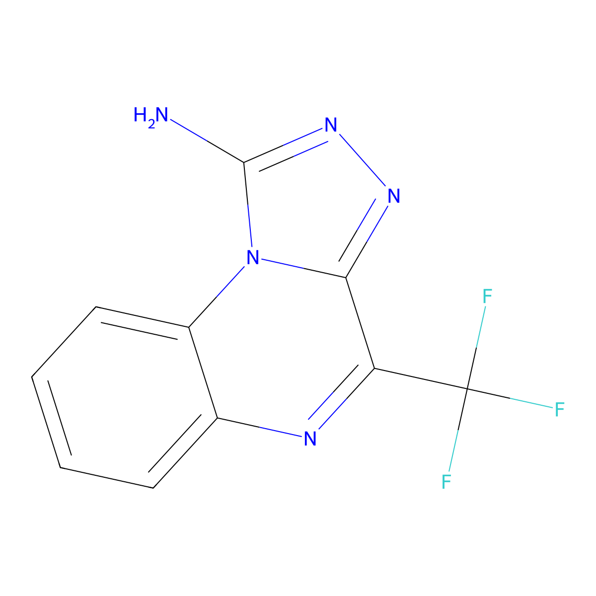 4-(Trifluoromethyl)-[1,2,4]triazolo[4,3-a]quinoxalin-1-amine molecular structure, CAS 338773-46-9
