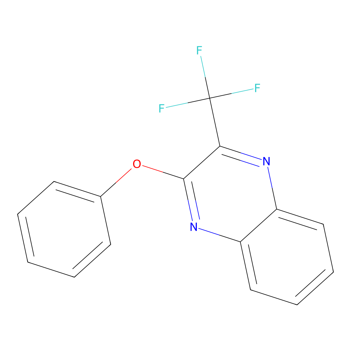 2-Phenoxy-3-(trifluoromethyl)quinoxaline molecular structure, CAS 338773-58-3