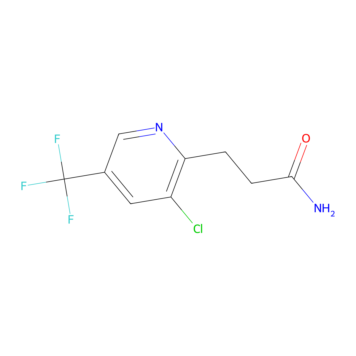 3-[3-Chloro-5-(trifluoromethyl)pyridin-2-yl]propanamide molecular structure, CAS 338773-70-9