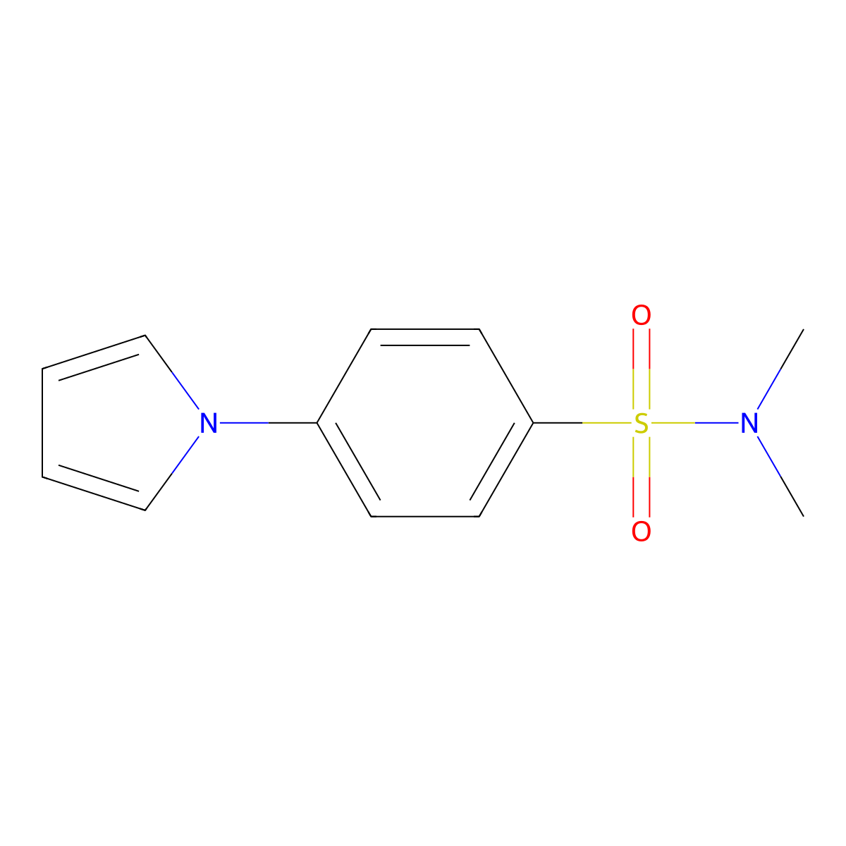 N,N-dimethyl-4-(1H-pyrrol-1-yl)benzenesulfonamide molecular structure, CAS 338773-73-2