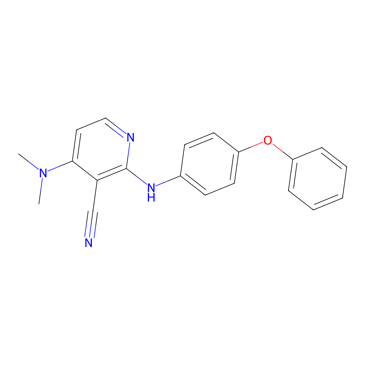 4-(Dimethylamino)-2-(4-phenoxyanilino)nicotinonitrile molecular structure, CAS 338773-81-2