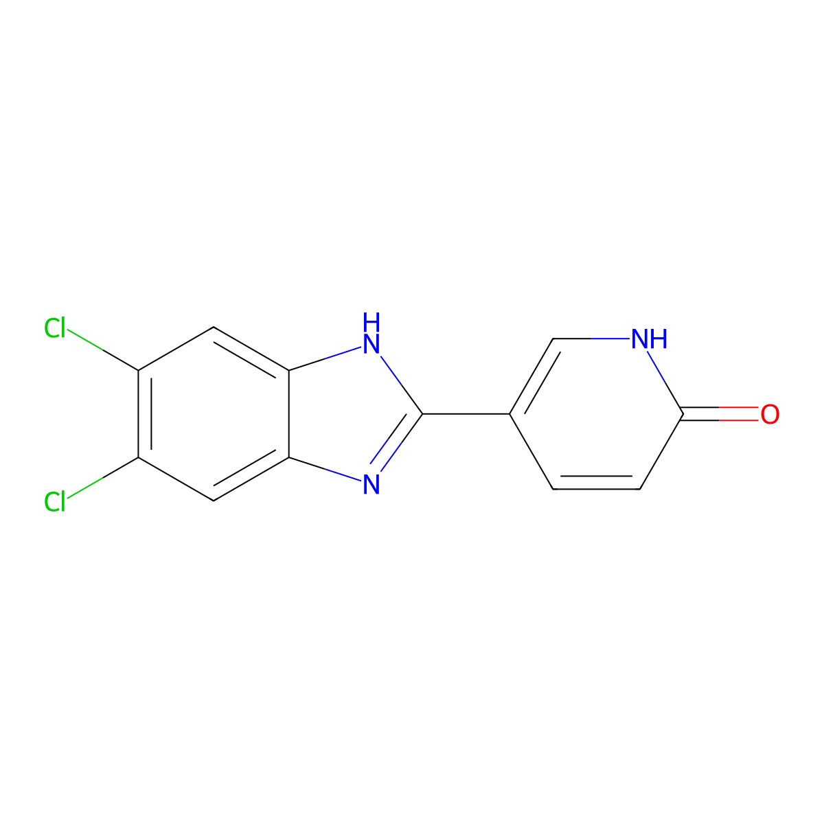 5-(5,6-dichloro-1H-1,3-benzimidazol-2-yl)-2(1H)-pyridinone molecular structure, CAS 338774-06-4
