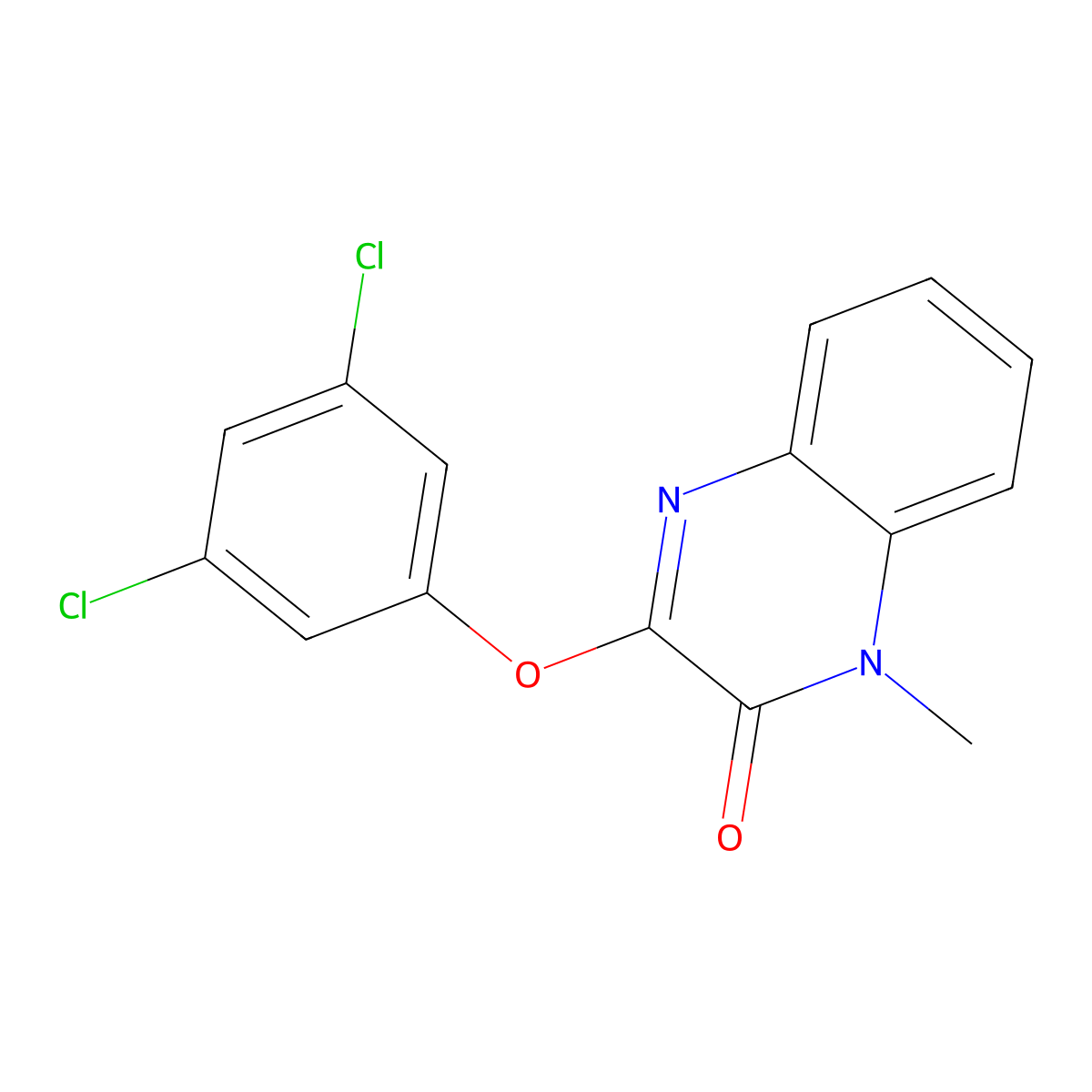 3-(3,5-dichlorophenoxy)-1-methyl-2(1H)-quinoxalinone molecular structure, CAS 338774-61-1