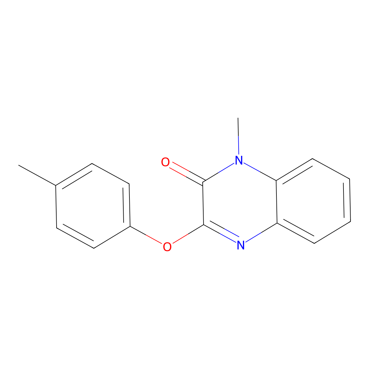 1-methyl-3-(4-methylphenoxy)-2(1H)-quinoxalinone molecular structure, CAS 338774-63-3