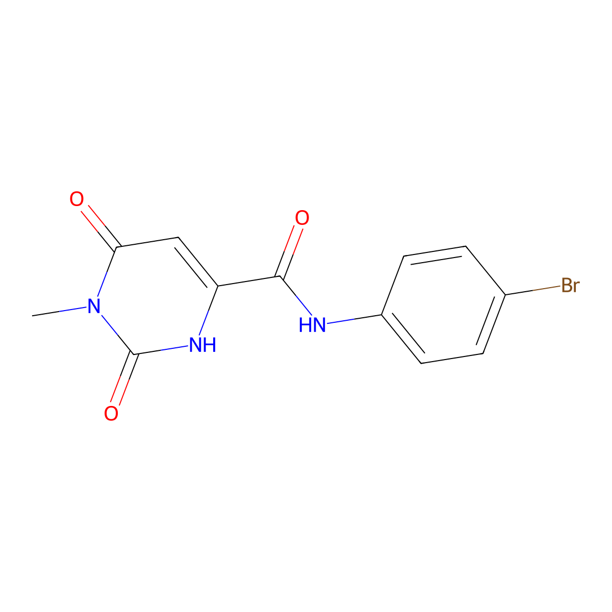 N-(4-bromophenyl)-6-hydroxy-1-methyl-2-oxo-1,2-dihydro-4-pyrimidinecarboxamide molecular structure, CAS 338774-79-1