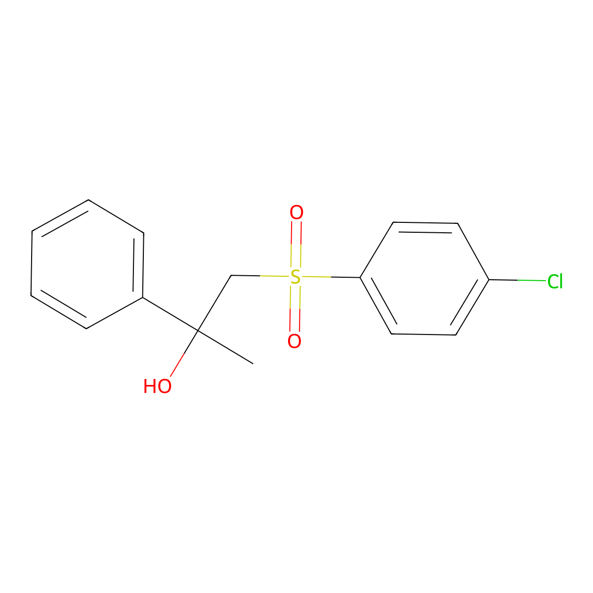 1-[(4-Chlorophenyl)sulfonyl]-2-phenyl-2-propanol molecular structure, CAS 338774-88-2