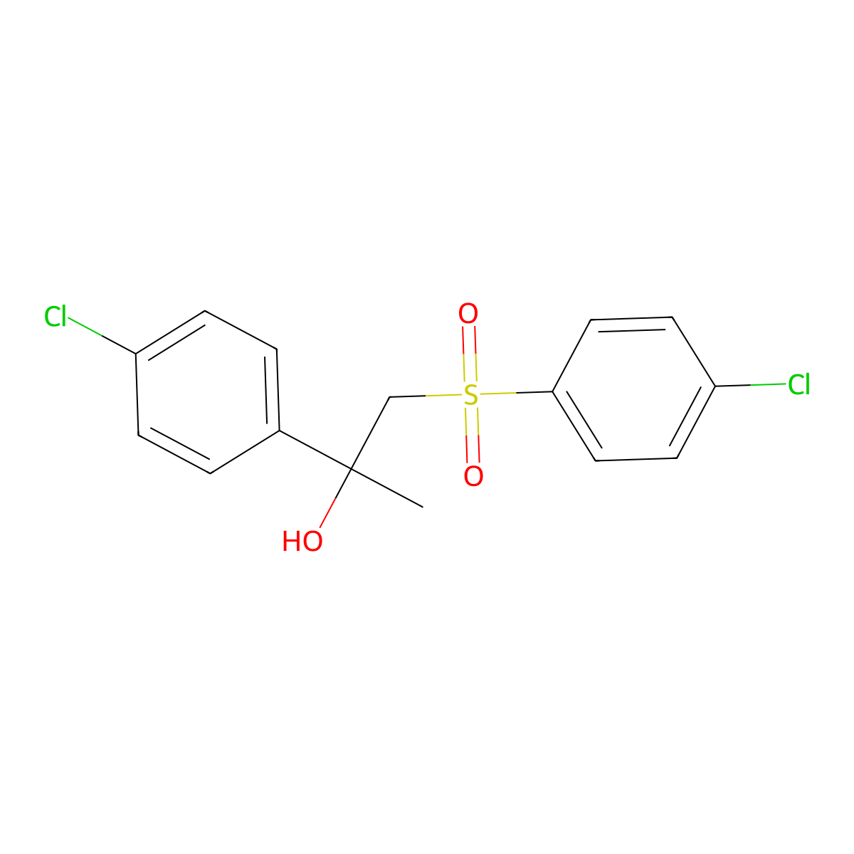 2-(4-Chlorophenyl)-1-[(4-chlorophenyl)sulfonyl]-2-propanol molecular structure, CAS 338774-91-7