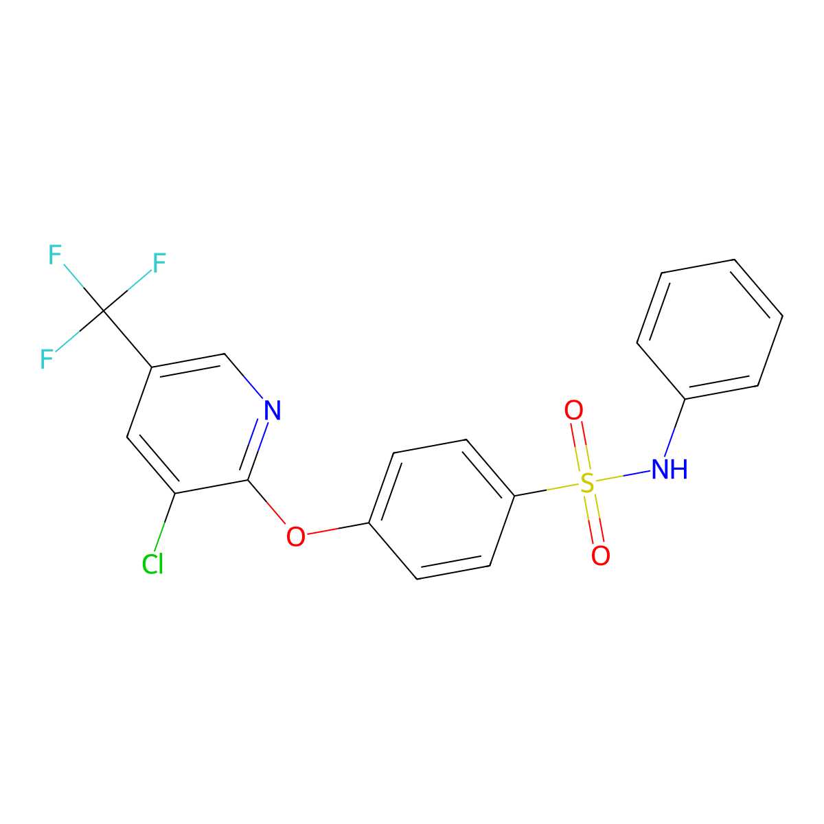 4-[3-chloro-5-(trifluoromethyl)pyridin-2-yl]oxy-N-phenylbenzenesulfonamide molecular structure, CAS 338775-45-4