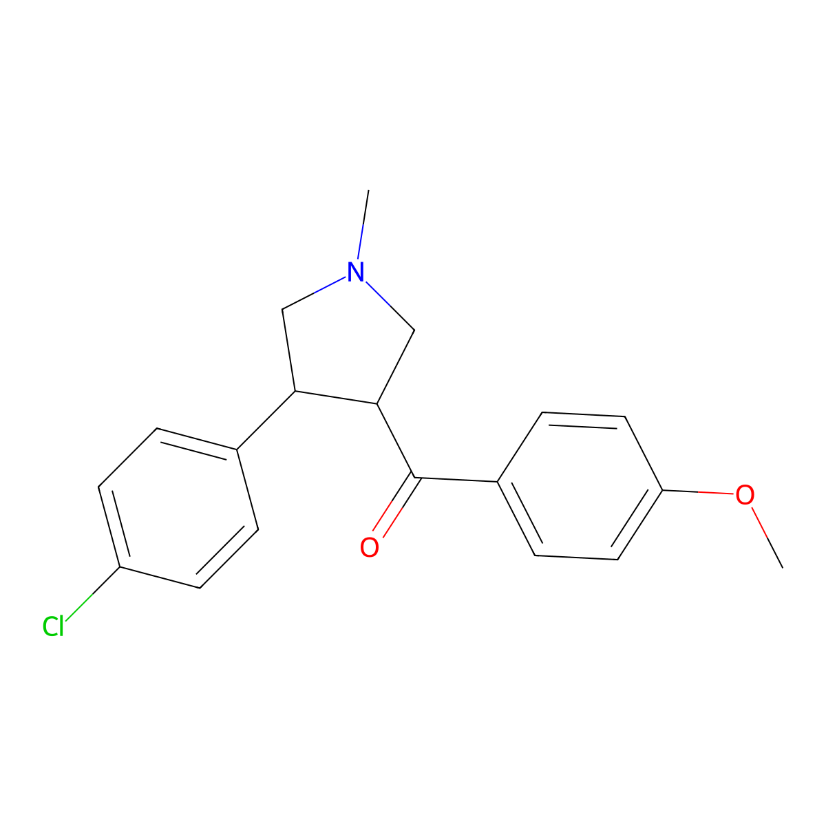 [4-(4-chlorophenyl)-1-methyltetrahydro-1H-pyrrol-3-yl](4-methoxyphenyl)methanone molecular structure, CAS 338777-13-2