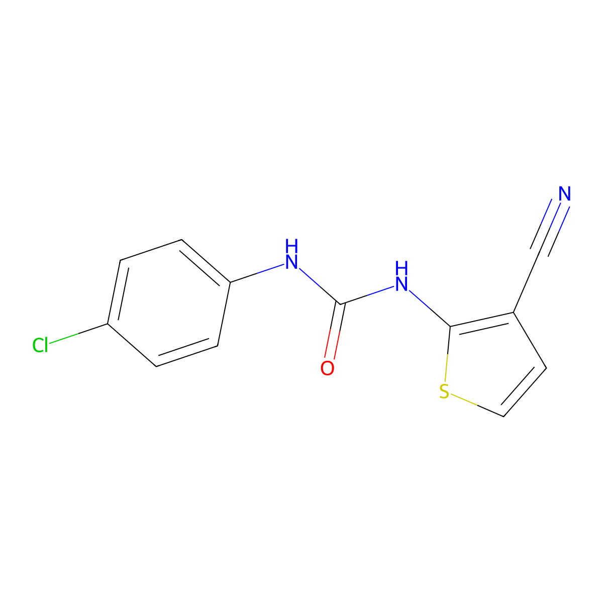 1-(4-Chlorophenyl)-3-(3-cyanothiophen-2-yl)urea molecular structure, CAS 338777-41-6