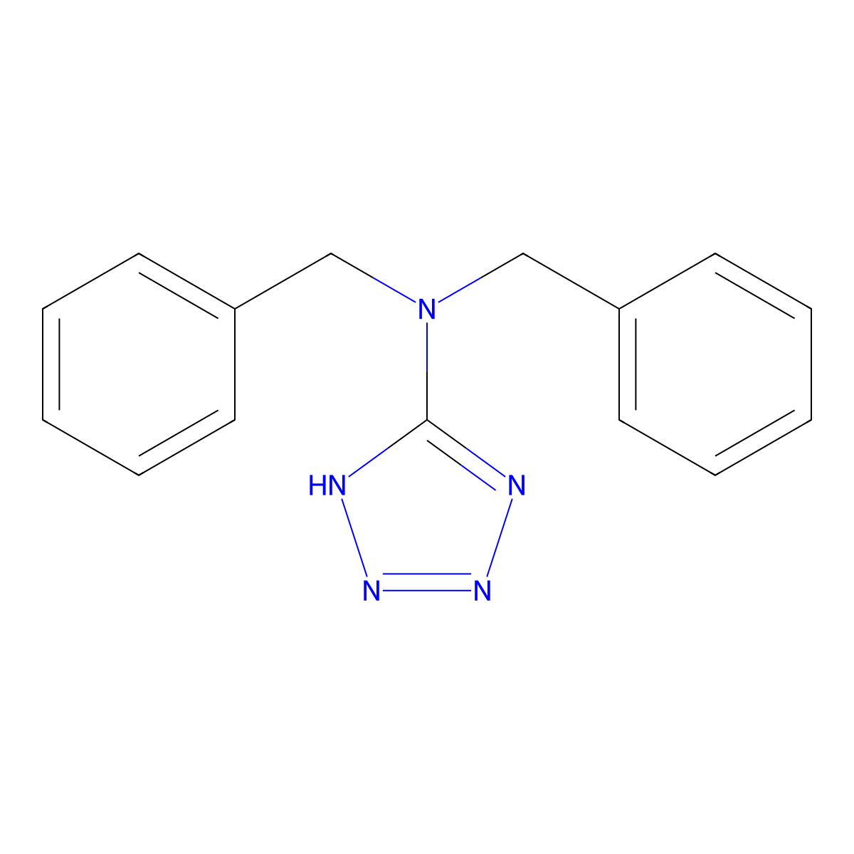 N,N-dibenzyl-2H-tetrazol-5-amine molecular structure, CAS 338777-65-4