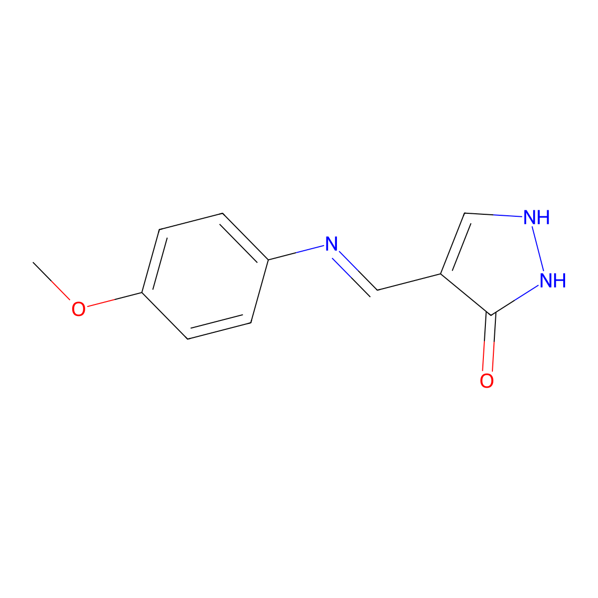 4-[(4-methoxyanilino)methylene]-2,4-dihydro-3H-pyrazol-3-one molecular structure, CAS 338777-73-4