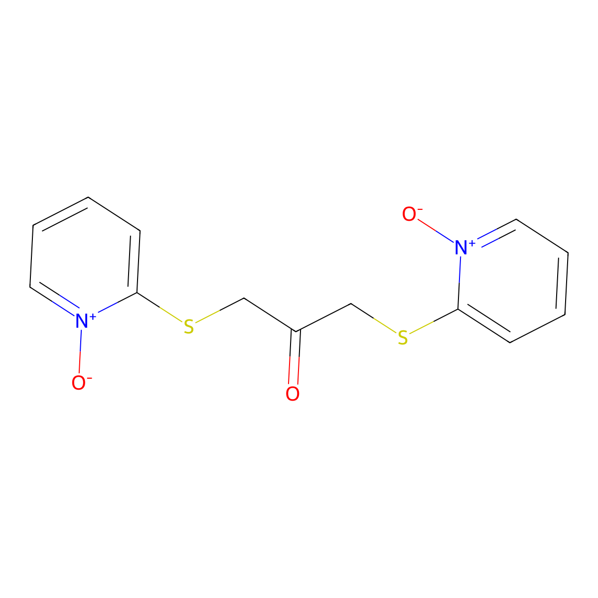 2-({3-[(1-Oxido-2-pyridiniumyl)sulfanyl]-2-oxopropyl}sulfanyl)-1-pyridiniumolate molecular structure, CAS 338777-83-6