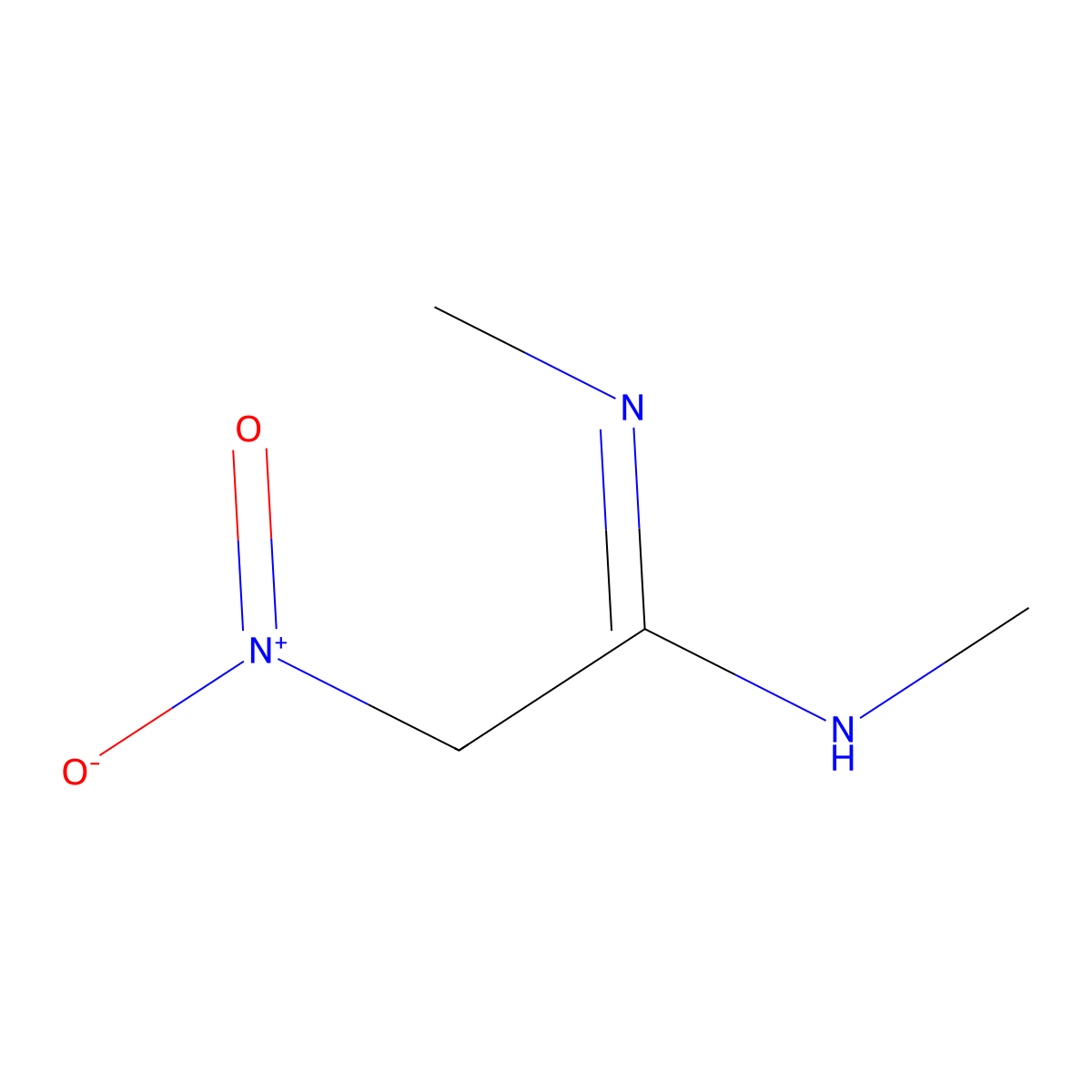 N,N'-dimethyl-2-nitroethanimidamide molecular structure, CAS 338777-98-3