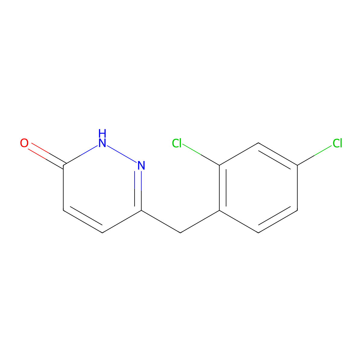 6-(2,4-Dichlorobenzyl)-3-pyridazinol molecular structure, CAS 338778-99-7