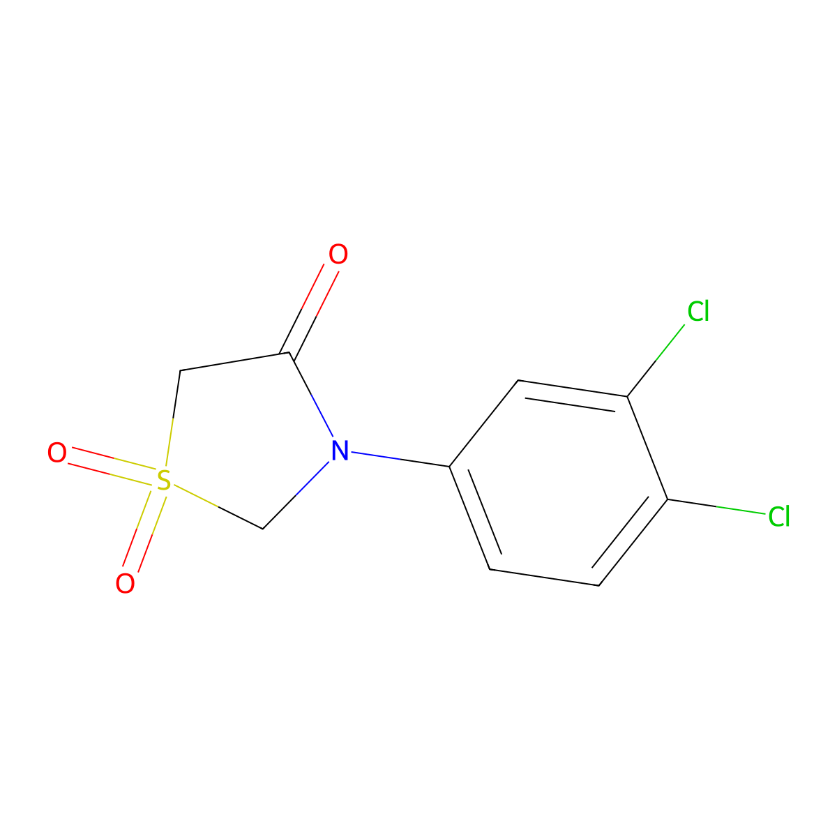 3-(3,4-Dichlorophenyl)-1lambda~6~,3-thiazolane-1,1,4-trione molecular structure, CAS 338779-15-0