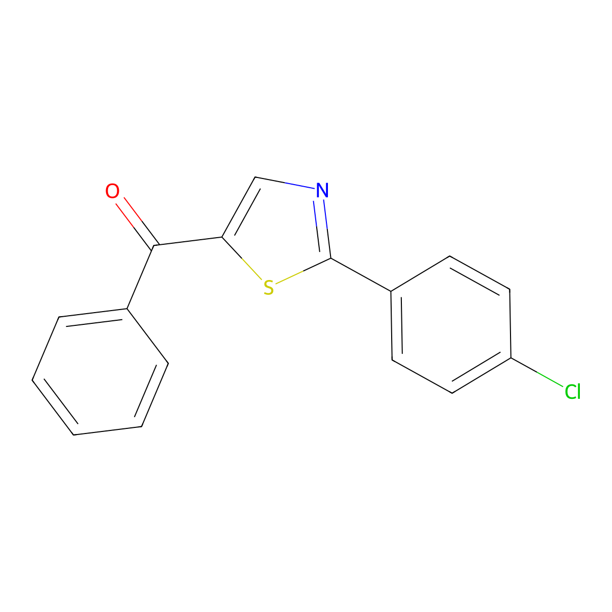 [2-(4-Chlorophenyl)-1,3-thiazol-5-yl]-phenylmethanone molecular structure, CAS 338779-69-4